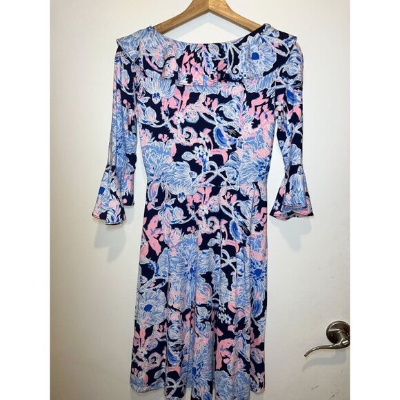 Lilly Pulitzer Stirling Dress Bright Amore Please Womens XS - Picture 5 of 8